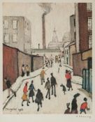 Laurence Stephen Lowry (1887-1976)(after) - Street Scene offset lithograph printed in colours,