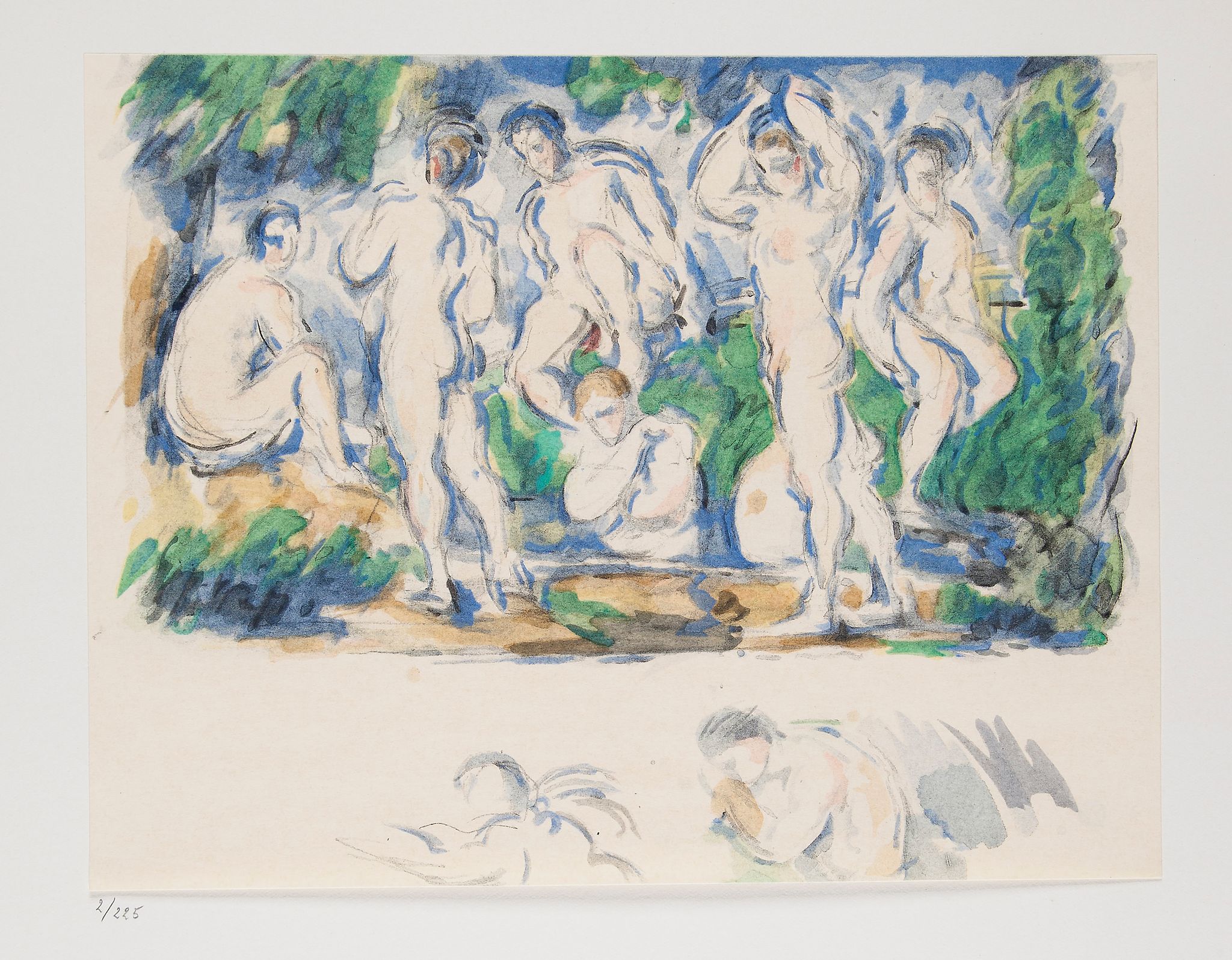 Paul Cézanne (1839-1906)(after) - Quinze Aquarelles the portfolio, 1971, comprising fifteen - Image 3 of 4