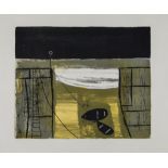 William Scott (1913-1989) - Cornish Harbour - Mousehole lithograph printed in colours, 1951, a trial