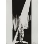 Robert Longo (b.1953) - The Entertainer lithograph printed in black and silver, 1986, signed and