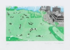 Patrick Procktor (1936-2003) - Untitled (Park Scene) aquatint printed in colours, signed and