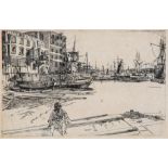 James Abbott McNeill Whistler (1834-1903) - Eagle Wharf (K.41) etching, 1859, on laid paper, with