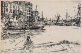 James Abbott McNeill Whistler (1834-1903) - Eagle Wharf (K.41) etching, 1859, on laid paper, with