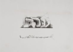 Henry Moore (1898-1986) - Large Reclining Figure and Small Motifs (C.70) lithograph, 1967, signed