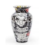 Dan Baldwin (b.1972) - Evil n Sick glazed ceramic vase, 2007, signed and dated on the base, 305 x