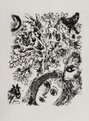 Marc Chagall (1887-1985) - Le Couple devant L'Arbre (M.292) lithograph, 1960, proof aside the signed