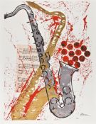 Arman (1928-2005) - Saxophone; Chopin two lithographs printed in colours, each signed in pencil,