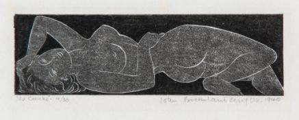 John Buckland-Wright (1897-1954) - Nu Couché (+ 1 work) two engravings, c.1940, each signed in