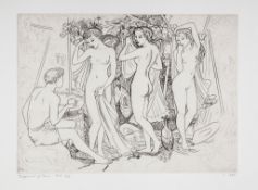 John Buckland-Wright (1897-1954) - Judgement of Paris (B.W. M88) engraving, c. 1950, titled and