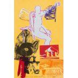 Robert Rauschenberg (1925-2008) - Portrait of Merce Cunningham screenprint in colours with