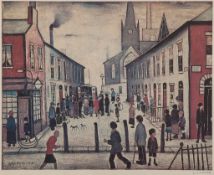 Laurence Stephen Lowry (1887-1976)(after) - Fever Van offset lithograph printed in colours, signed