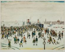 Laurence Stephen Lowry (1887-1976)(after) - Ferry Boats offset lithograph printed in colours,