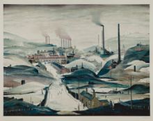 Laurence Stephen Lowry (1887-1976)(after) - Industrial Panorama offset lithograph printed in