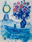 Marc Chagall (1887-1985) - Bateau Mouche au Bouquet lithograph printed in colours, 1961, from the