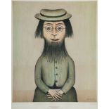 Laurence Stephen Lowry (1887-1976)(after) - Woman with a beard offset lithograph printed in colours,