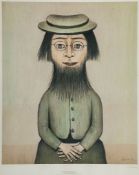 Laurence Stephen Lowry (1887-1976)(after) - Woman with a beard offset lithograph printed in colours,