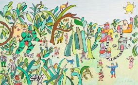 Niki de Saint Phalle (1930-2002) - Jungle lithograph printed in colours, 1933, signed in pencil,