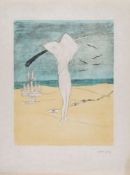 Man Ray (1890-1976) - Mon Premier Amour soft-ground etching with screenprint in colours, signed