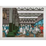 Edward Bawden (1903-1989) - Billingsgate linocut printed in colours, 1967, signed and titled in