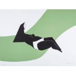 Lynn Chadwick (1914-2003) - Reclining Figure on Green Wave lithograph printed in colours, 1971,