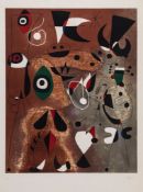 Joan Miró (1893-1983)(after) - Femmes, Oiseaux, Etoile (M.1715) lithograph printed in colours, 1960,