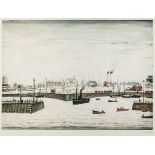 Laurence Stephen Lowry (1887-1976)(after) - Harbour Scene offset lithograph printed in colours,