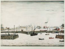 Laurence Stephen Lowry (1887-1976)(after) - Harbour Scene offset lithograph printed in colours,