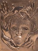 Man Ray (1890-1976) - Mask bronze relief, 1971, signed in the cast, numbered 66/90 180 x 134 mm (7 x