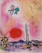 Marc Chagall (1887-1985) - Place de la Concorde lithograph printed in colours, 1961, from the