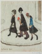 Laurence Stephen Lowry (1887-1976)(after) - The Family offset lithograph printed in colours,