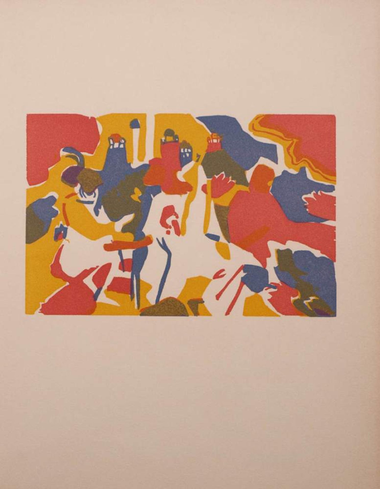 Kandinsky, Wassily, 1866 - 1944Farbholzschnitt auf Arches für "10 origin" aus dem Jahr 1942. - Bild 3 aus 3