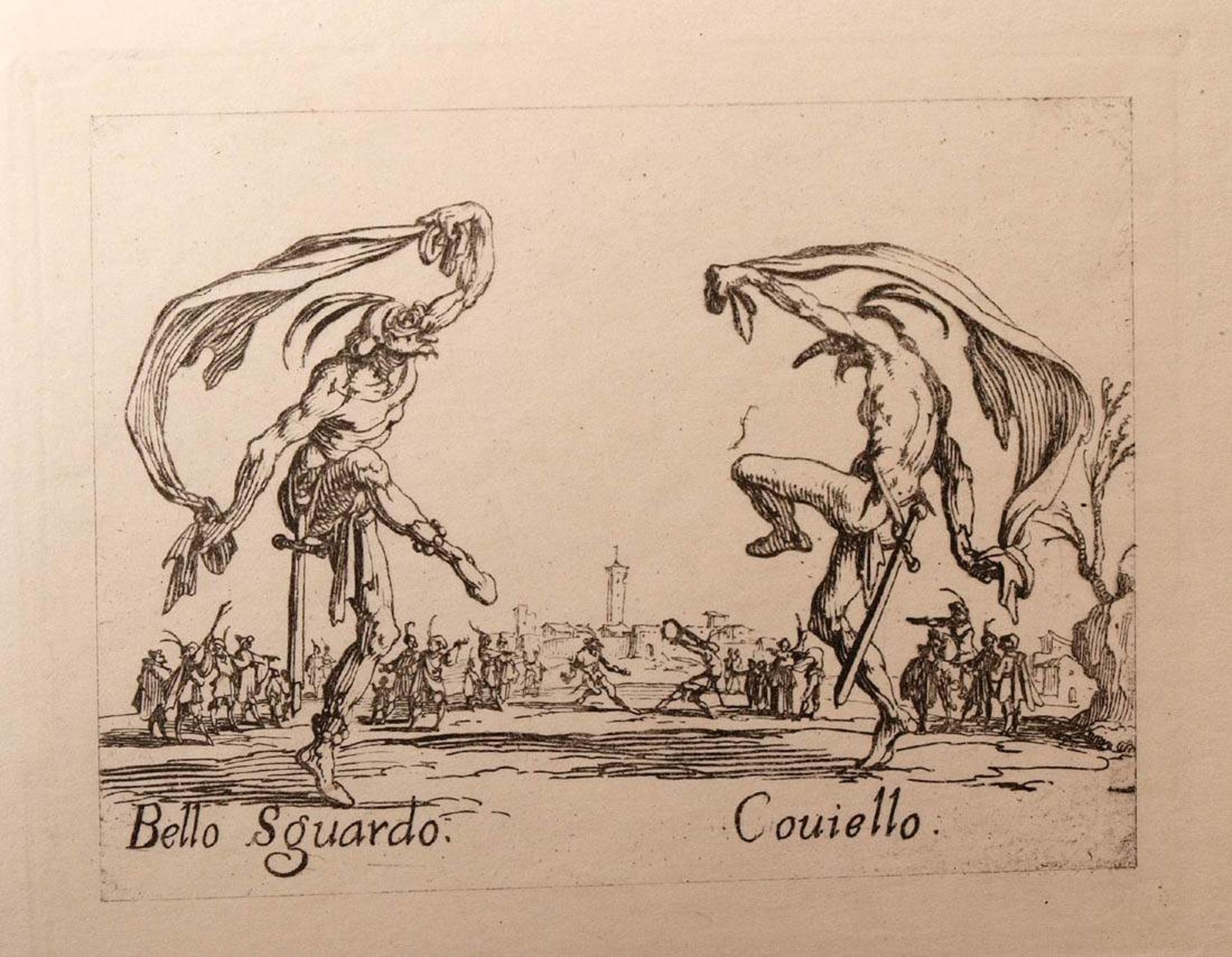 Callot, Jacques, 1592 - 1635Drei Blätter aus "Balli di Stessania": Cucorongna und Pernoualla, 10, - Bild 13 aus 17