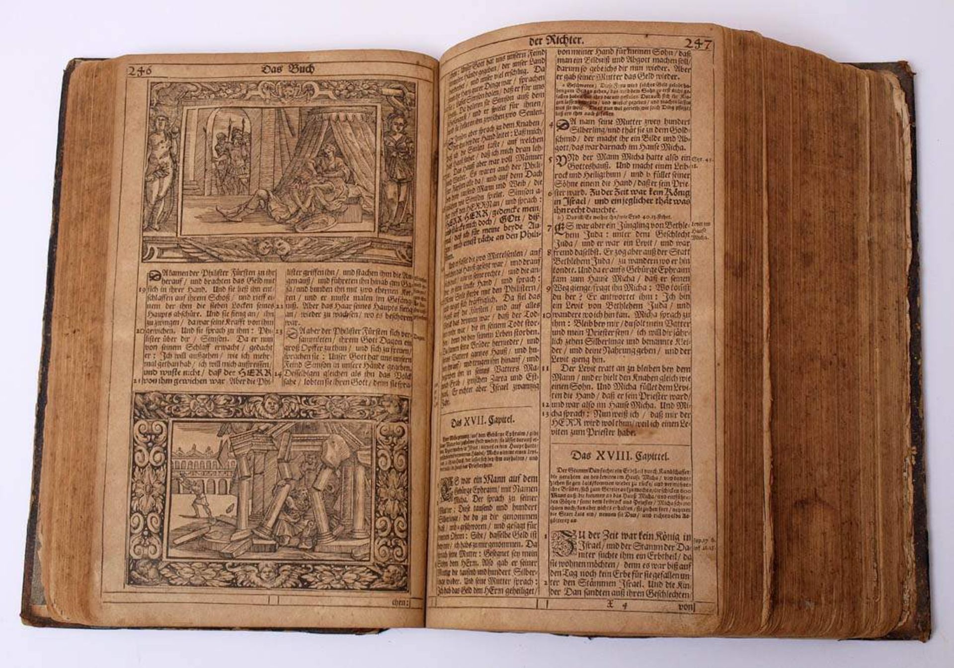 Bibel, Christian Lommer, Ulm 1671Zahlreiche Kupferstichillustrationen. Sekundär gebunden, - Bild 30 aus 31