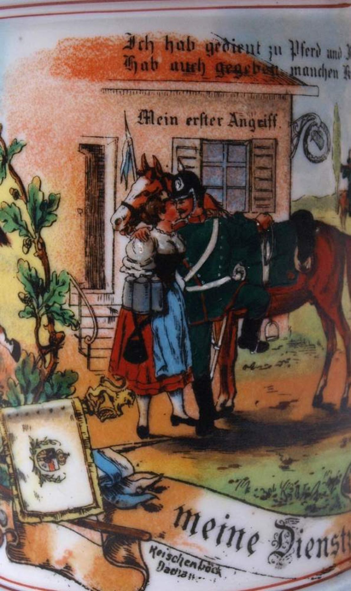 ReservistenkrugBez. Josef Wirth, 4. Kavallerieregiment "König", Augsburg. Auf der Schauseite - Bild 8 aus 9