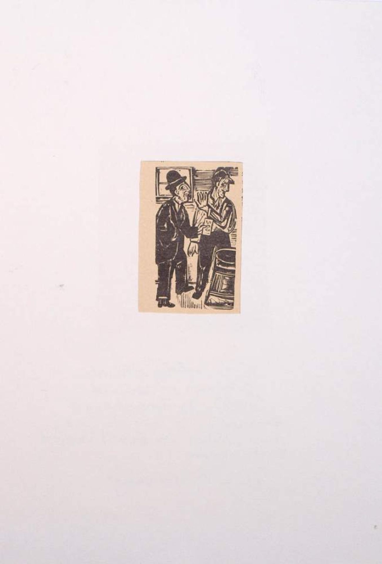 Kirchner, Ernst Ludwig, 1880 - 1938Holzschnitt, bet. "Die Bestechung" aus "Neben der Heerstraße". - Bild 3 aus 3