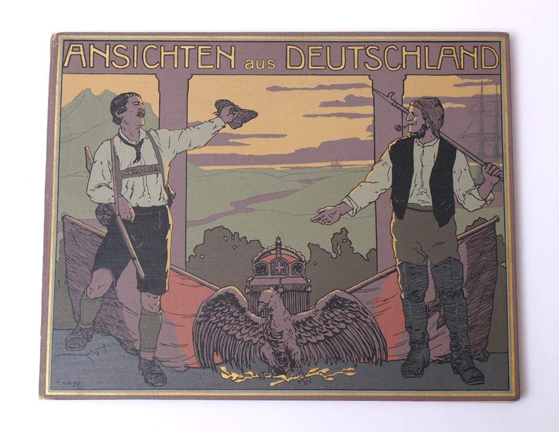 Bildband "Ansichten aus Deutschland", Globus, Berlin, um 1900Mit zahlreichen Fotografien deutscher