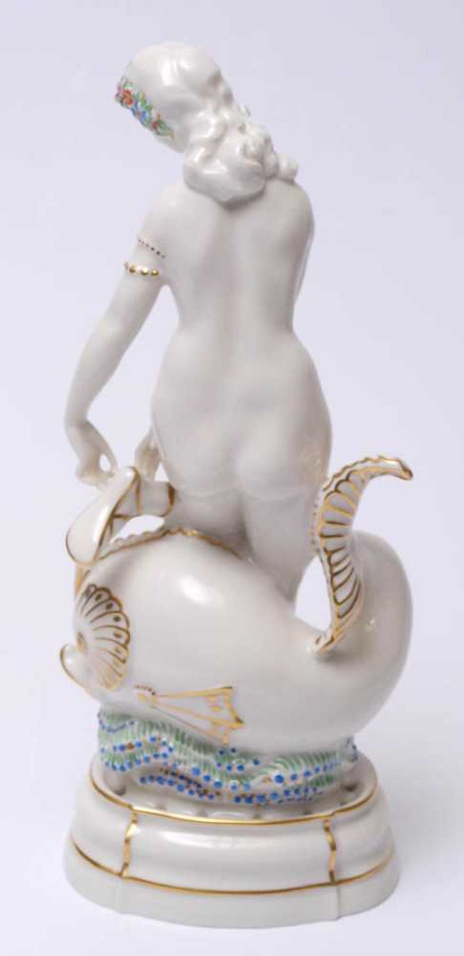 Figurine "Sommer", Max Fehr für Hutschenreuther, 1928-30Auf gekanteter, ovaler Plinthe plastisch - Bild 3 aus 8