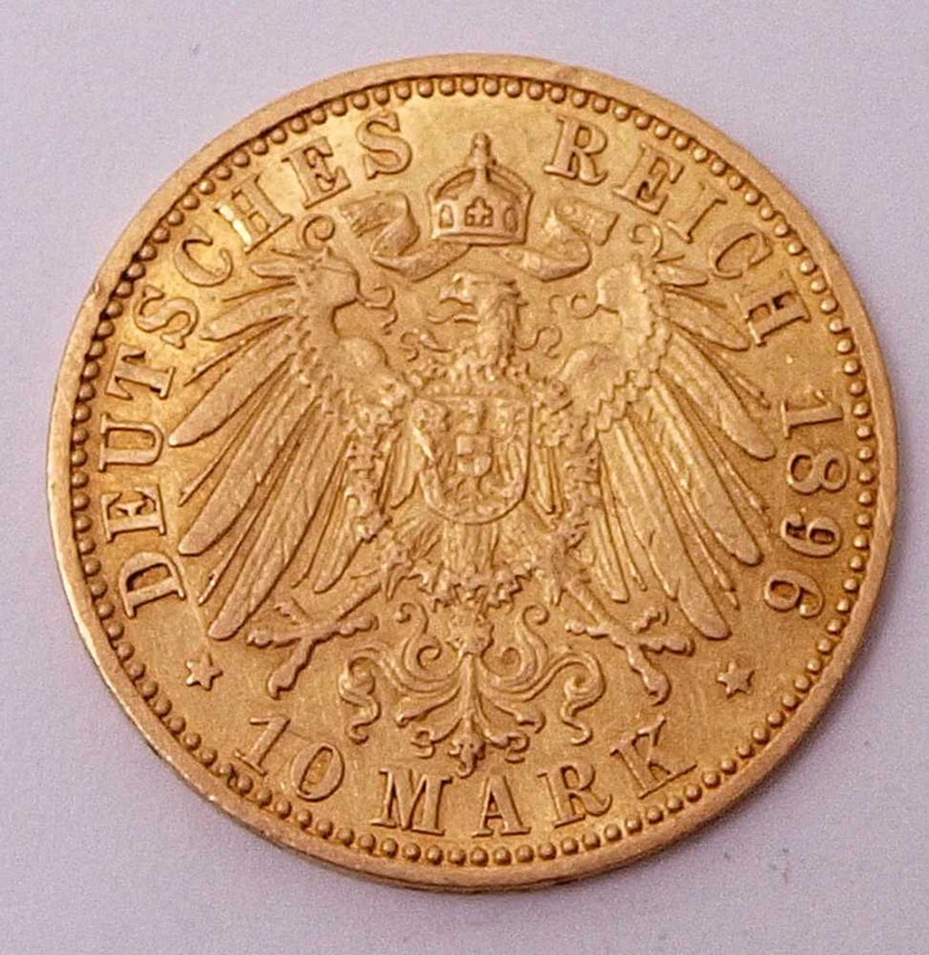 10 Mark, Deutsches Reich 1896, Anhalt, Friedrich I. (1871 - 1904)Prägestätte A. Leichte