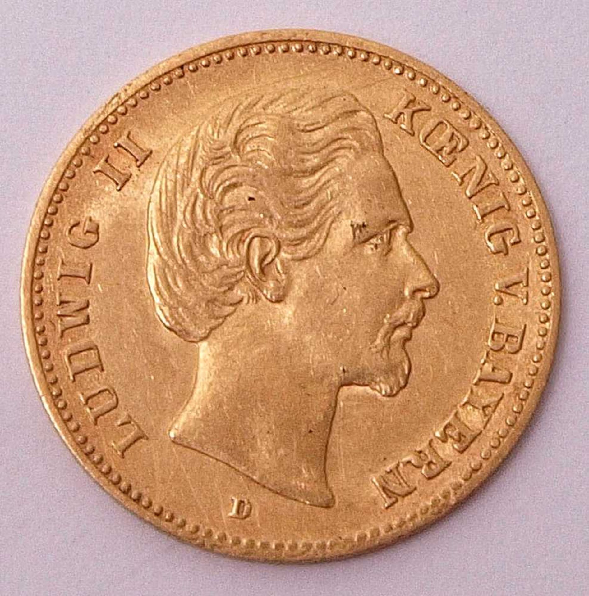 5 Mark, Deutsches Reich 1878, Ludwig II. von BayernMünzstätte D. Guter Zustand.