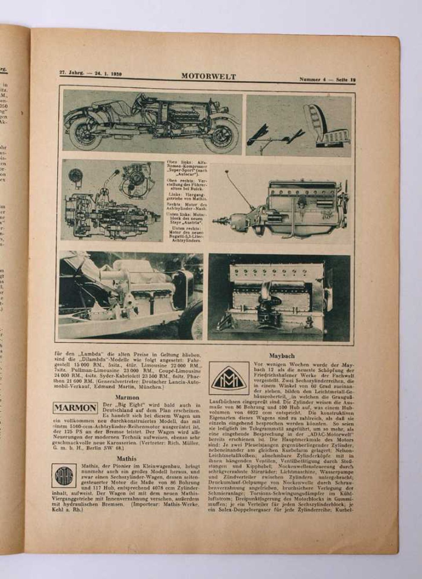 Konvolut ZeitschriftenADAC-Motorwelt, 1930; dazu Fahrrad- und Motorradzeitung, 1929 etc. - Bild 5 aus 5