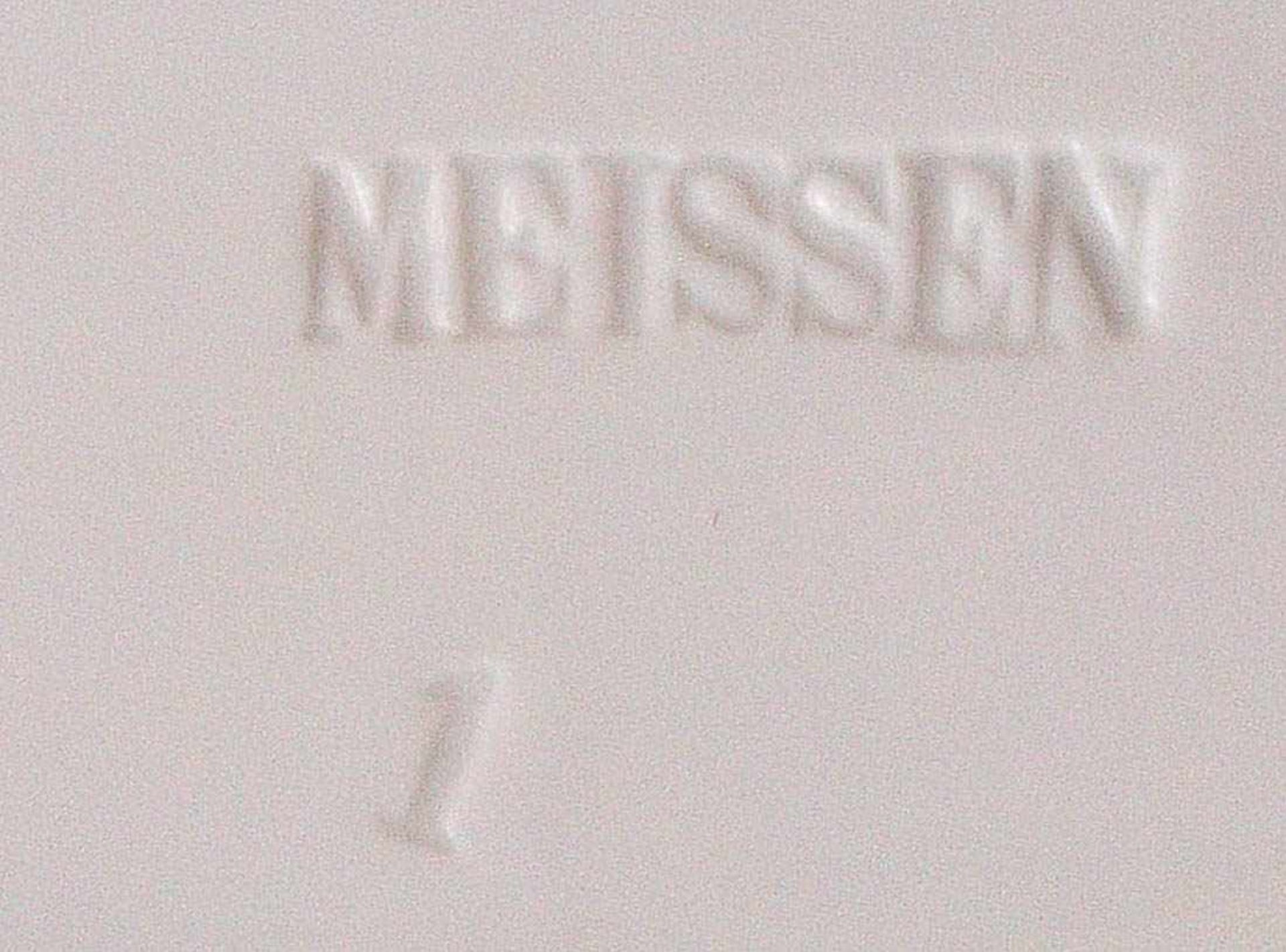 Anbietplatte, Stadt Meissen Form Neuer Ausschnitt, unterglasurblauer Zwiebelmusterdekor. - Bild 2 aus 2