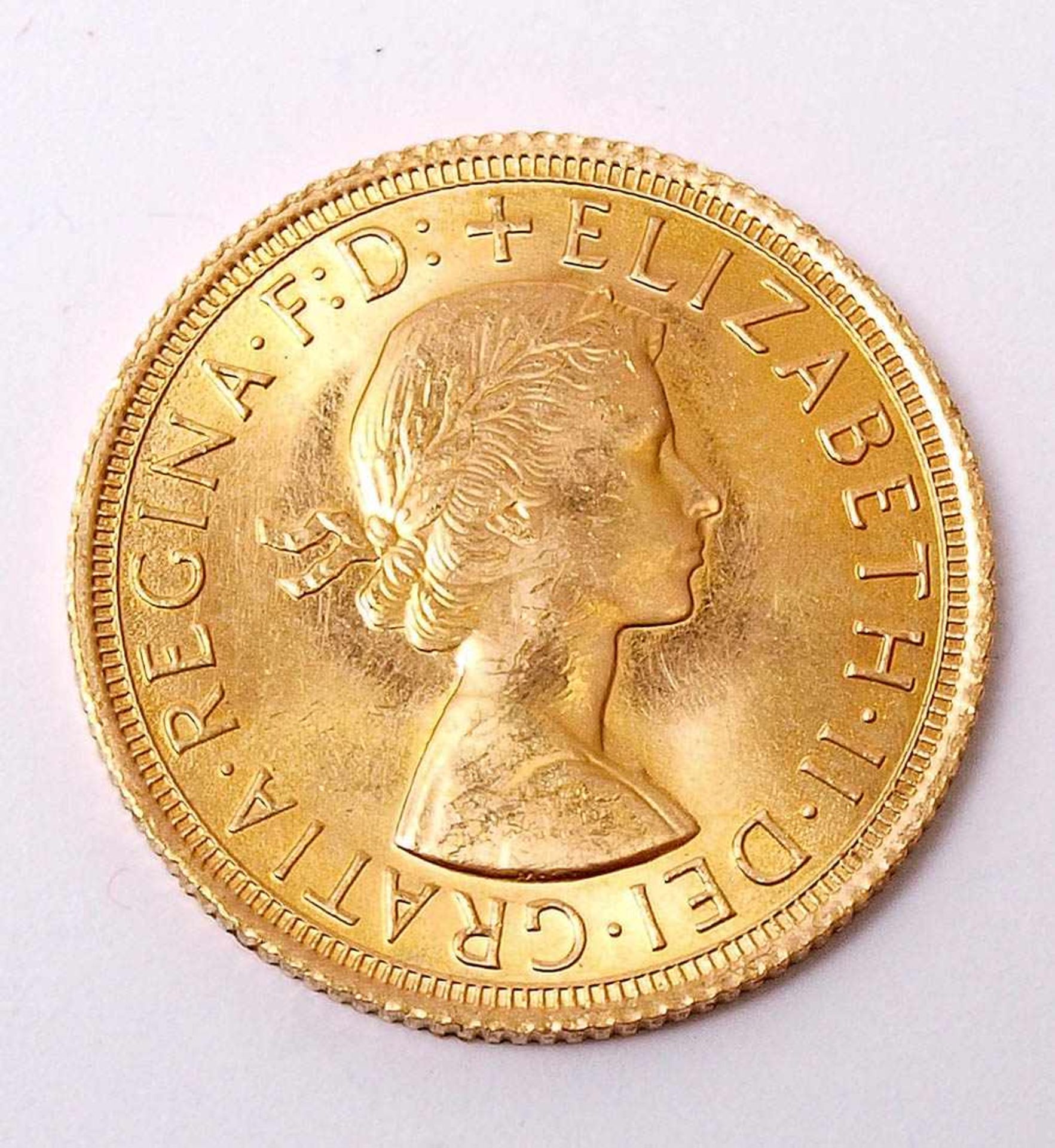 Sovereign, Großbritannien Dat. 1966. Sehr guter Erhaltungszustand. Gew. ca. 8g. - Bild 2 aus 2