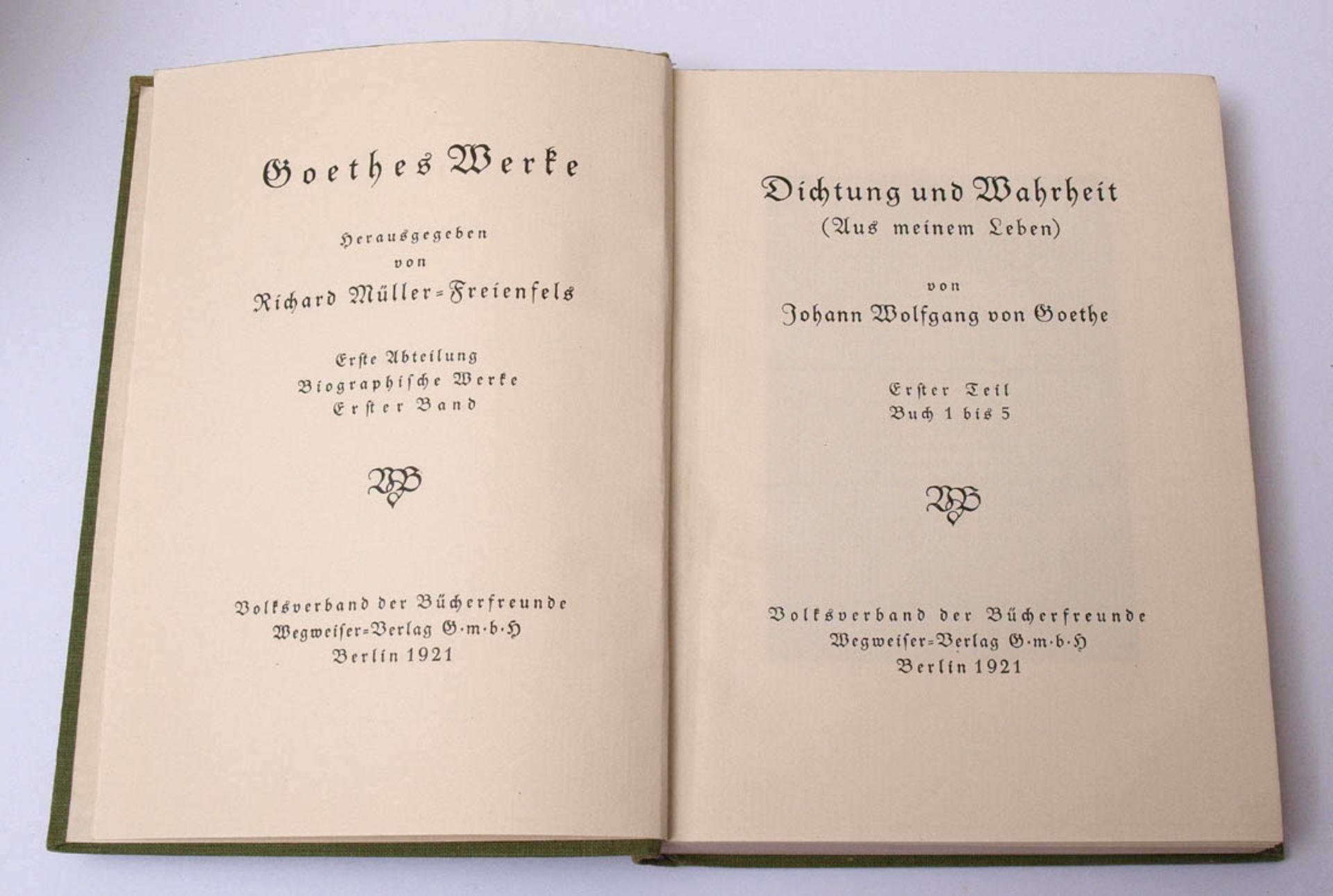 Goethe, J.W.v.: Werke 29 Bde., Wegweiser, Berlin 1921. Herausgegeben von Richard Müller- - Bild 4 aus 4