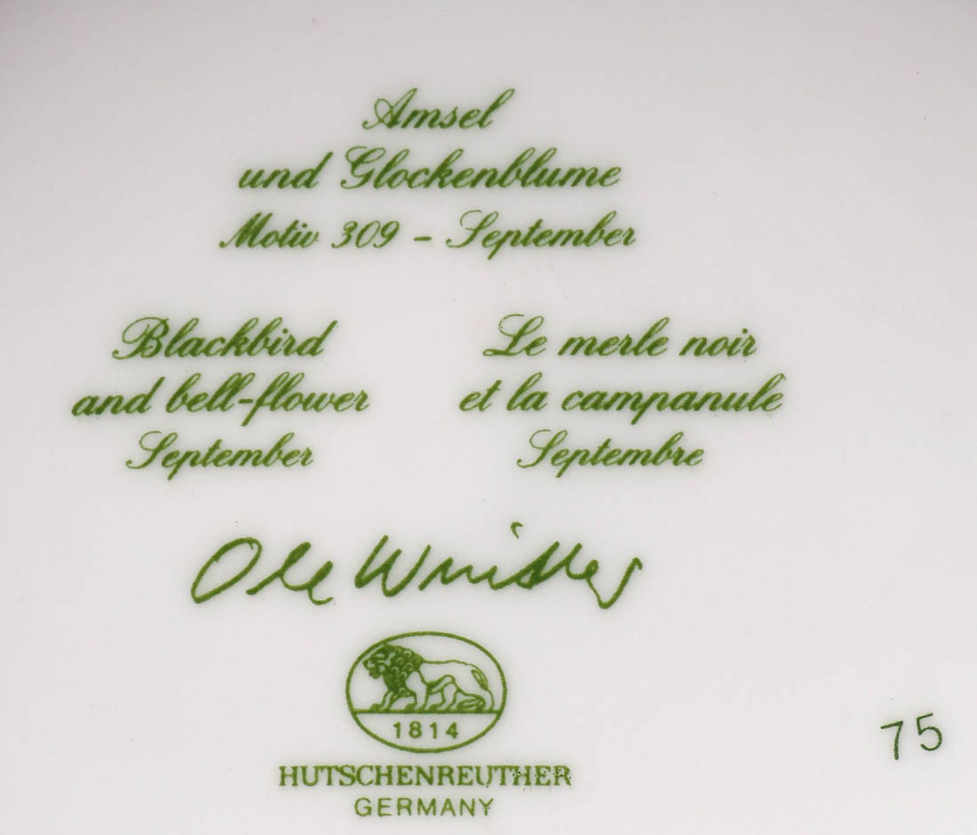 Deckeldose, Ole Winter für Hutschenreuther Zylindrischer Korpus mit Haubendeckel. Auf dem Deckel - Bild 3 aus 4