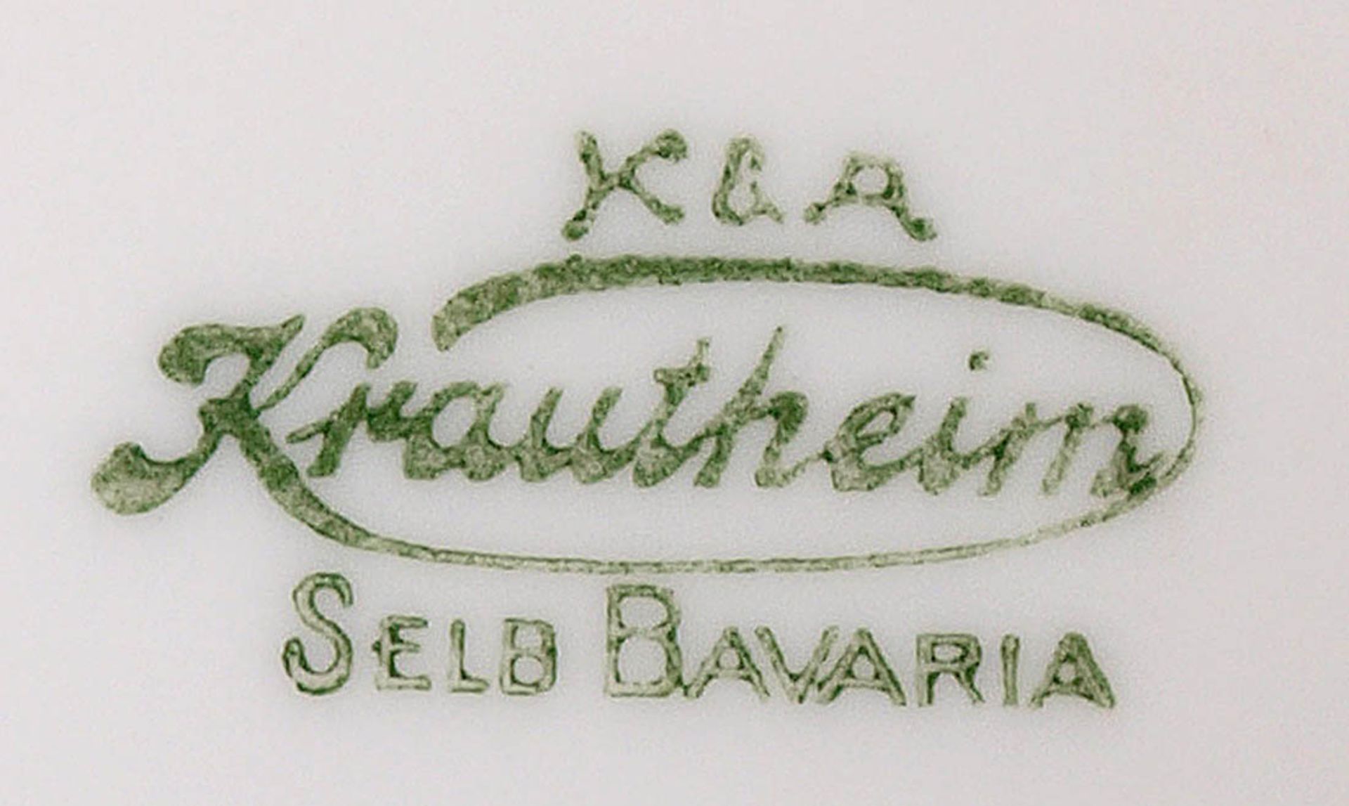 Obstschale, Krautheim, 20er Jahre Ovale, gekantete Form mit gezacktem Rand. Im Spiegel polychromes - Bild 2 aus 2