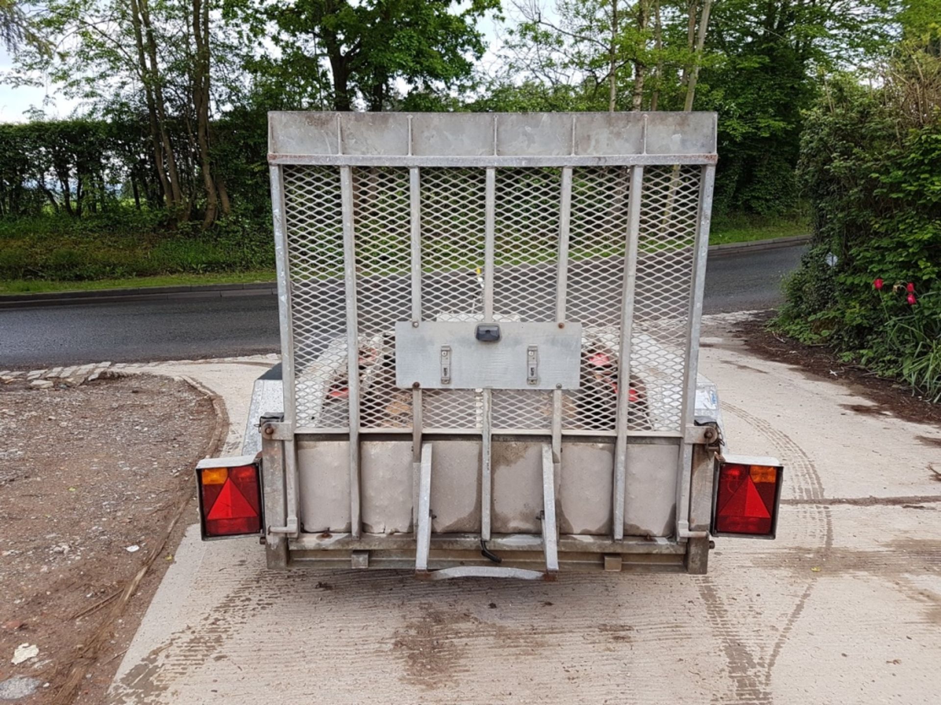 2012 Indespension Twin Axle 8x4 mini digger trailer C/W removable track locks. Location: Gatwick,UK - Image 2 of 3