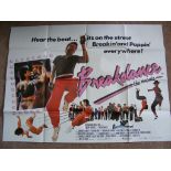 Movie Poster, "Breakdance -the Movie", approx 101cm x 76cm.