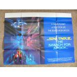 Movie Poster, "Star Trek III - The Search for Spock", approx 101cm x 76cm.