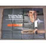 Movie Poster, "Witness", approx 101cm x 76cm.