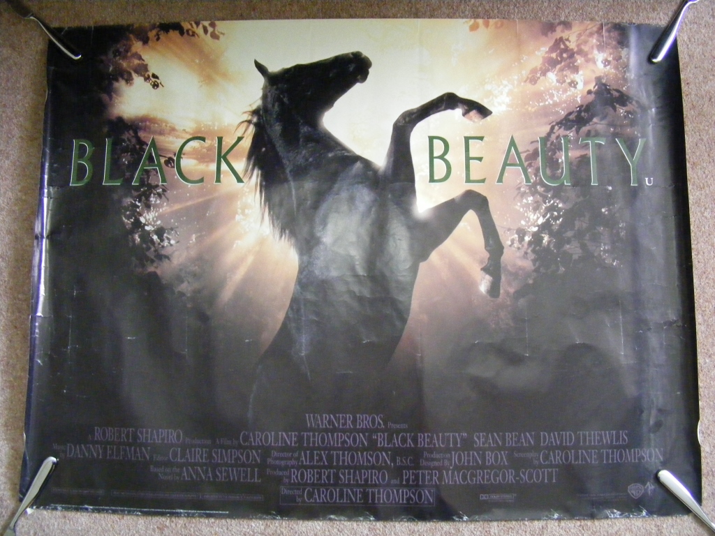 Movie Poster, "Black Beauty", approx 101cm x 76cm.